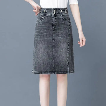 Women's 2-5XL Fashion Designer Denim Pencil Skirts (Plus Size)-Women's Fashion Designer Skirts-Women's fashion designer plus size clothes